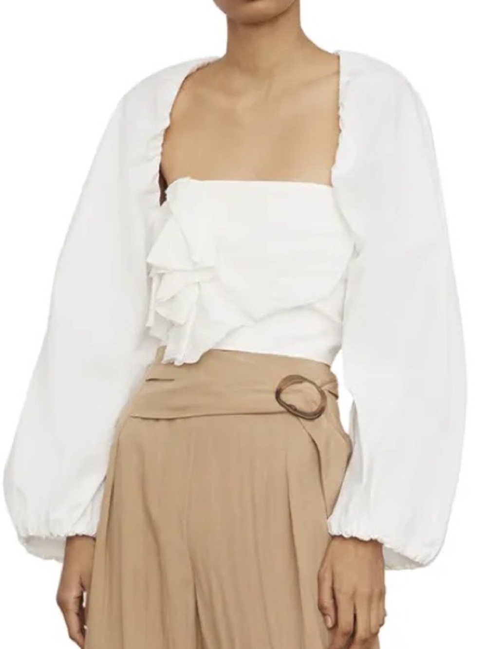 NWT Vince. Women’s Sculpted Sleeve Bolero Jacket in Bridal White Size XL